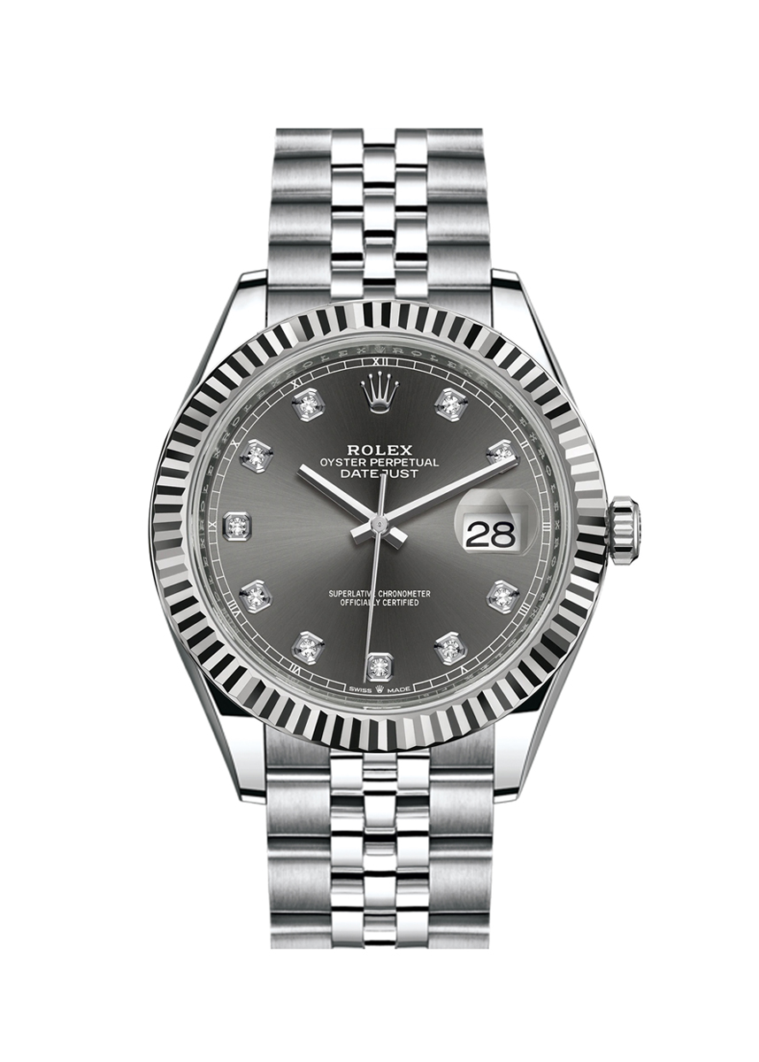 Rolex Datejust 41 Dark Rhodium Diamond Dial 126331